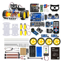 OSOYOO Robot Car Starter Kit V4.0 kompatibilní s Arduino IDE - Sada elektroniky s kamerou - Modul pro sledování čáry - Ultrazvuk